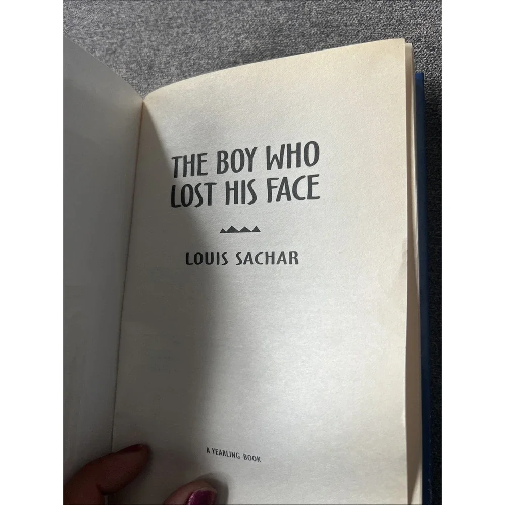 Louis Sachar The Boy Who Lost His Face Kids OS Blue Hardcover Perma-Bound Book